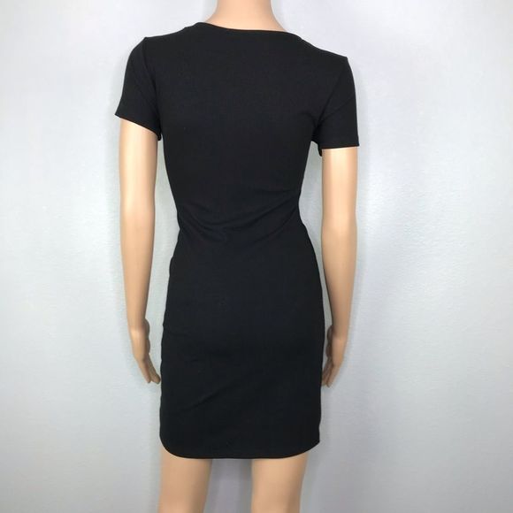 Ribbed bodycon dress with front twist - Picture 7 of 7